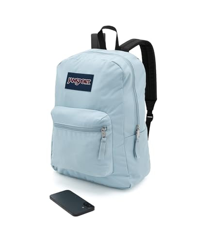 JanSport Cross Town Backpack 17" x 12.5" x 6" - Simple Bag for Everyone with 1 Main Compartment, Front Utility Pocket - Premium Class Accessories - Blue Dusk - color: Blue Dusk