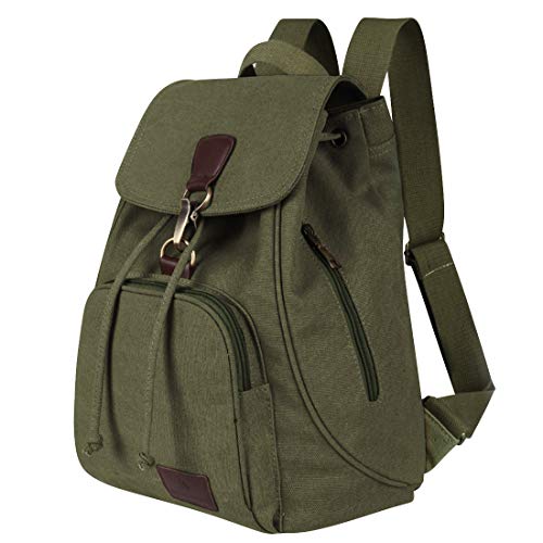 Canvas Fashion Backpacks Purse Casual Outdoor Shopping Daypacks Sports Rucksack Hiking Travel Multipurpose Bag Green - color: Green