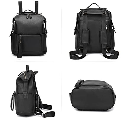 Diaper Bag Backpack Leather Backpack for Women Travel Baby Bag Mother Outdoor Backpack with Changing Pad Stroller Straps(2 pieces) White - color: White
