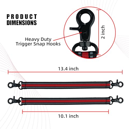 MELOTOUGH Tape Thong Electrical Tape Holder with Trigger Snap Hook Electrical Tape Strap for Tool Belt, Tool Bag, Tool Backpack(Red 2pcs) - color: Reflective Red 2pcs, size: 2 packs