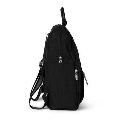 Baggallini Women's All Day Backpack, Black Cheetah Emboss, One Size… - color: Black Cheetah Emboss