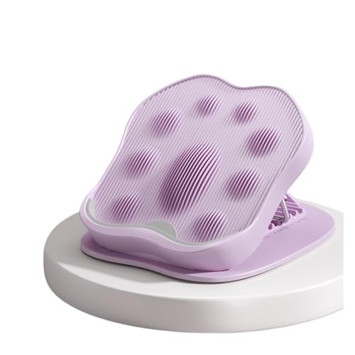 9 Level Adjustable Foldable Slant Board, Yoga Calf & Plantar Fasciitis Stretcher, Full Body Foot Ankle Stretch Balance Fitness Board For Home Gym Workout - color: Purple