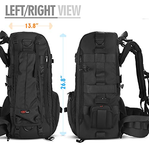 41L Large Professional DSLR Camera Backpack & Laptop Travel Camera Bag With Rain Cover for Digital Cameras, Tablet, Lens Kit for Full Frame Mirrorless Digital Camera - size: 41L