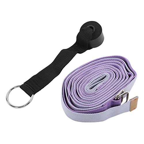 Yoga Stretching Strap, Yoga Strap for Flexibility and Balance, 3.1m Oxford Cloth Leg Stretcher with Foam - Covered Snap Ring, for Dance Gymnastics Physical Therapy and - color: Purple