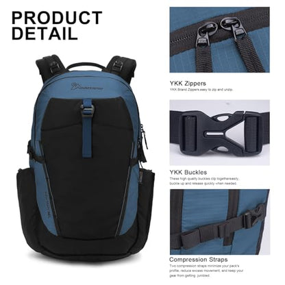 MOUNTAINTOP 30L Hiking Backpack,Men Women Camping Backpack,Lightweight Trekking Travel Backpacks for Climbing Skiing Cycling - color: Blue-40l, size: 40L
