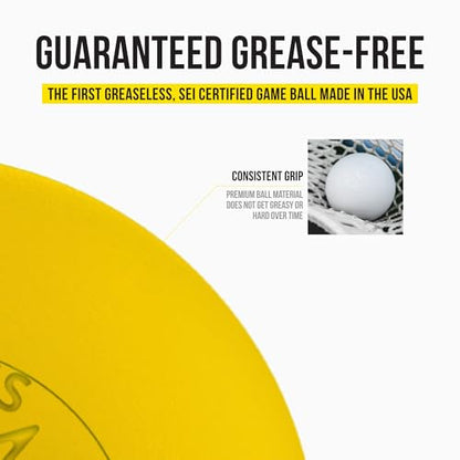 PEARL X Greaseless Lacrosse Balls by Guardian Innovations - Official Ball of NCAA Championships - Meets NOCSAE Standards and SEI/NCAA Certified - color: Yellow, size: 20 Pack