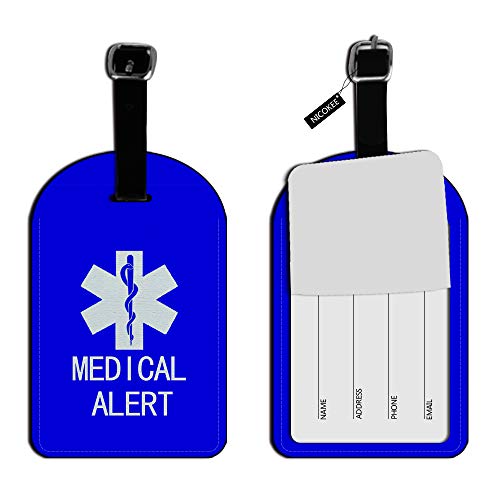 Medical Alert - Emergency - Star of Life Luggage Tag Suitcase ID Name Tag Travel Accessories Luggage ID Tag Cards - 1 pack - color: Xlp-au-0047