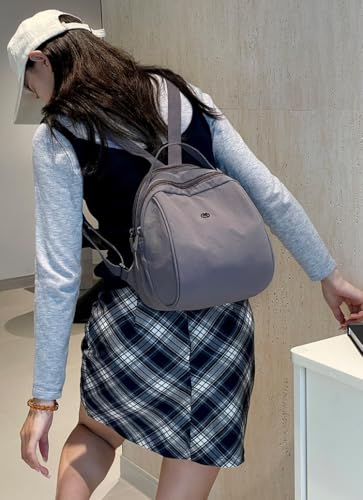 Women's Small Backpack Fashion Casual Nylon Shoulder Bag Daypack for Daily Use (Purple) - color: Purple