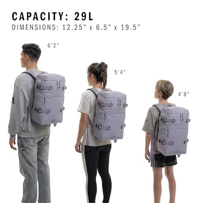 adidas Vista Top-Loading Backpack for Travel and Gym, 29L - color: Slate Grey/Silver Metallic