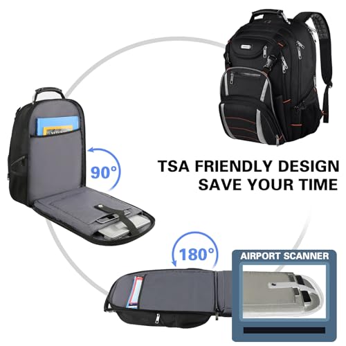 Jiefeike Travel Laptop Backpack, Extra Large Bookbag for Men Women,Basketball Backpack RFID Anti Theft TSA Approved College Student Waterproof Bag Fits 17 Inch Computer Notebook