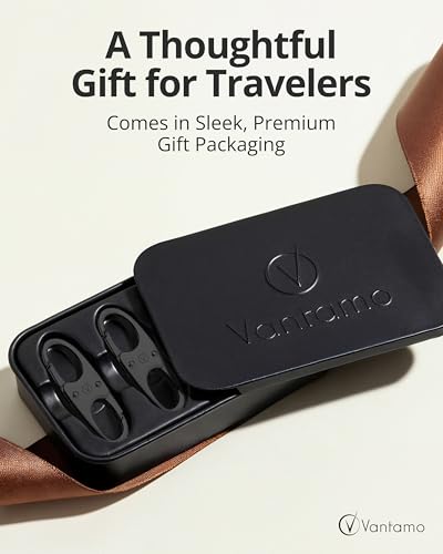 Vantamo Premium 4 Zipper Clips Anti Theft for Backpack, Luggage & Purse, Pull Replacement Zipper Locks, Purse Clip for Travel - color: Matte Black & Dark Gray Matte