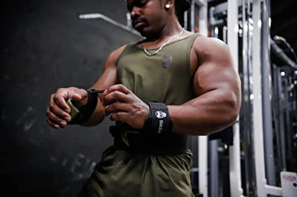Gymreapers Weight Lifting Hooks (Pair), Heavy Duty Power Wrist Straps Hand Grip Support For Deadlifts, Pull Ups, Shrugs - Gym Gloves For Men and Women - color: OD Green