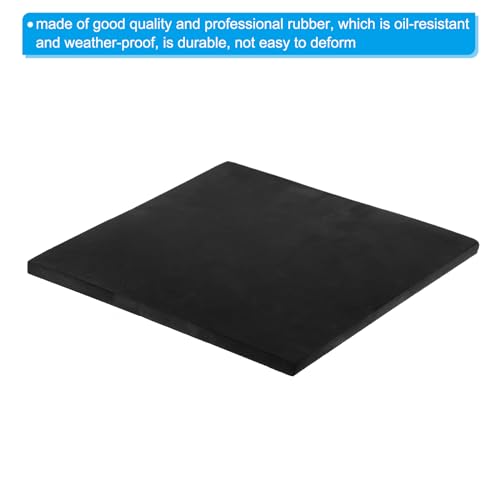 PATIKIL Rubber Anti-Vibration Pads, 2 Pcs Square Vibration Isolation Mats 8" x 8" x 0.4" for HVAC Air Conditioner Air Compressor Washer Dryer, Black - size: 8" x 8" x 0.4"