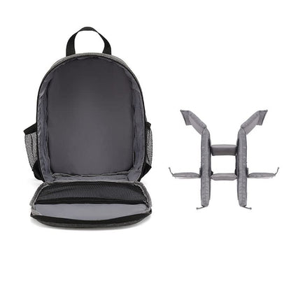 Camera Backpack Waterproof Camera Bag Large Capacity Camera Case For Men Women (Grey) - color: Grey