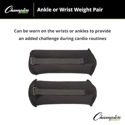 Champion Sports Soft Adjustable Ankle and Wrist Weights - size: 2 lbs.