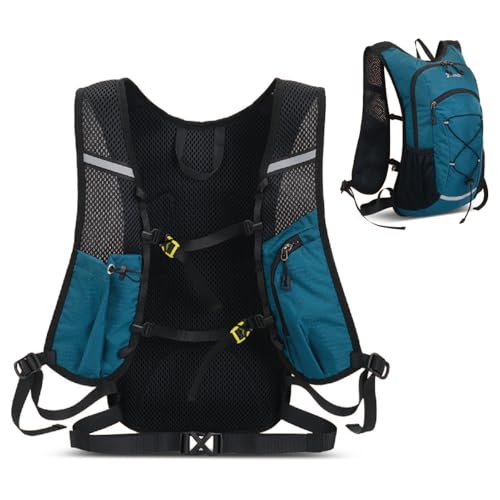 YAPJEB Hiking Hydration Vest Backpack 18L Lightweight with 2L Water Pack Bladder Daypack for Men Women Cycling, Running, Hiking and Biking (03 Blue Only Vest 18L)