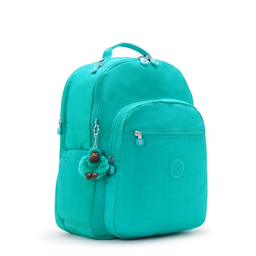 Kipling Women's Seoul Extra Large 17" Laptop Backpack, Durable, Roomy with Padded Shoulder Straps, Built-In Protective Sleeve - color: Peacock Teal, size: Large
