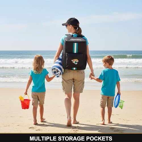 Cooler Backpack – Portable Soft Sided Ice Chest – Insulated Bag Holds 36 Cans - Football Gear – Show Your Team Spirit with Officially Licensed Fan Gear - style: Jacksonville Jaguars