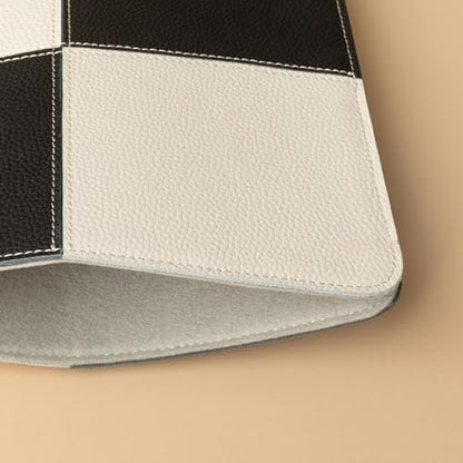 Comfyable Laptop Sleeve 15 Inch Precisely Compatible with MacBook Air 15-inch M4 2025 A3241 M3 2024 A3114 & M2 2023 A2941, Genuine Leather Protective Case Cover - color: Black & Cream, size: 15 inch