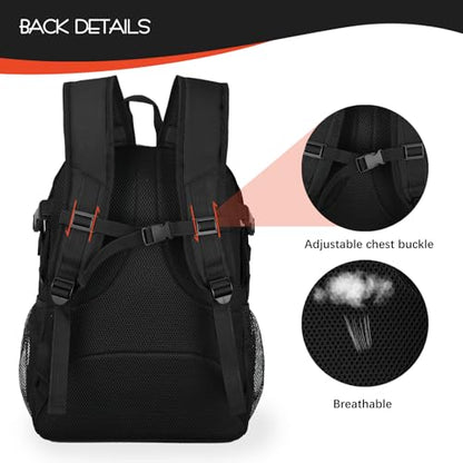Goloni 40L Basketball Bag,Large Basketball Backpack with Ball Compartment & Shoe Compartment,Backpack for Soccer,Volleyball - color: Black