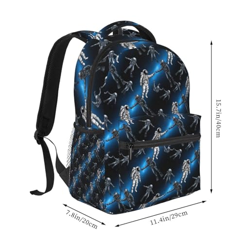 Lightweight Commuter Backpack Astronaut And Scuba Diver Art, Casual Laptop Daypack with Multi Pockets for Work, Trips and Daily Commute - color: Pattern (232)