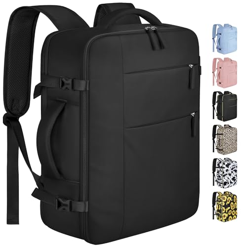 Capolo Travel Backpack for Women Men Waterproof Laptop Backpack Airlines Approved Personal Item Backpack Bag Computer Bookbag for Business, Work, Traveling Fits 15.6 Inch Laptop(Black Zipper) - color: Black Zipper, size: 15.6 Inch
