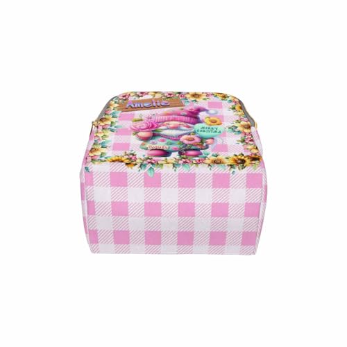 Custom Diaper Bag with Name, Christmas Personalized School Bag Flower Print, Monogram Nappy Backpack with Thermal Pockets for Adults Kids, Large Capacity Waterproof Diaper Bag Xmas Gift - color: A-color-3