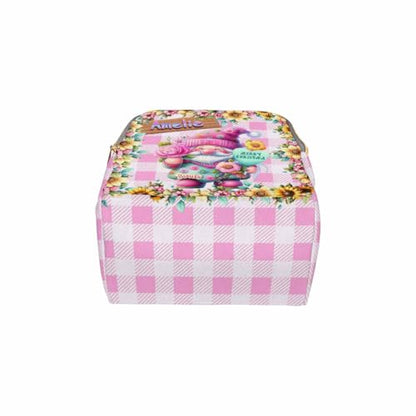 Custom Diaper Bag with Name, Christmas Personalized School Bag Flower Print, Monogram Nappy Backpack with Thermal Pockets for Adults Kids, Large Capacity Waterproof Diaper Bag Xmas Gift - color: A-color-3