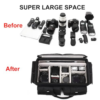 Large Camera Bag, Pressure proof &Waterproof DSLR SLR Mirrorless Gadget bag,Cine Cube Bag for Camera Gear, Photographer, Videographer Videomakers，For FS7/FS6(XL) - size: XL(HDV5024)