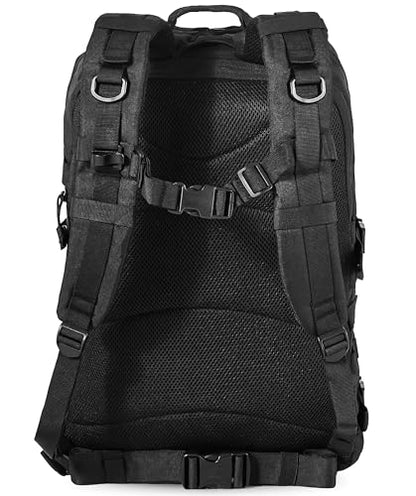 Falko Tactical Backpack for Men and Women 50L Backpack 2.4x Stronger Large Military Molle Rucksack, Bugout Backpack Outdoors - color: Black