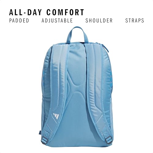 adidas Stadium 4 Soccer Backpack – Team Sports Bag with Ball Pocket, 36L - color: Light Blue