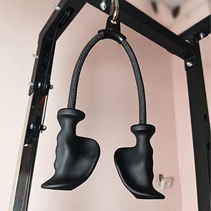 BLUSLM Ergonomic Tricep Rope Pulldown Attachments, Upgraded 27 32 40 & 47 Inch Extra Long Triceps Rope Cable Attachments for Gym, LAT Pull Down Bar for Cable Machine, Tricep Workout Cable Attachments - color: HAND ROPE-01