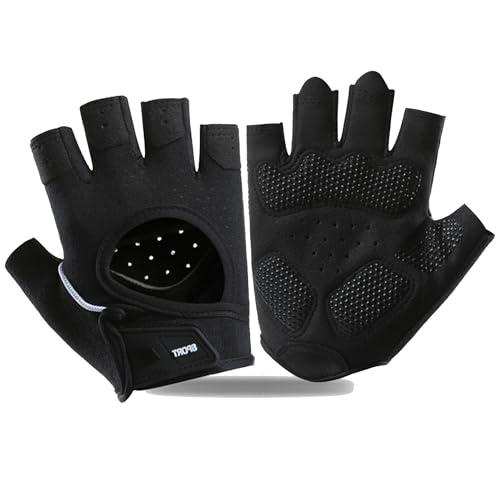 IZUS Women-Men Workout-Gym-Gloves Fingerless-Cycling-Gloves Non-Slip Palm Breathable Grip for Weight Lifting,Training,Fitness