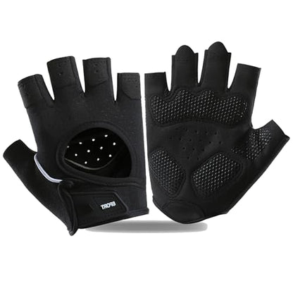 IZUS Women-Men Workout-Gym-Gloves Fingerless-Cycling-Gloves Non-Slip Palm Breathable Grip for Weight Lifting,Training,Fitness