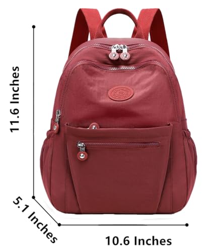 Mini Backpack Purse for Women, Stylish Daypack Shoulder Bag, Small Lightweight Daypack for Work Travle College (A- Wine Red) - color: A- Wine Red