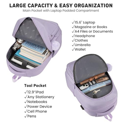 YAMTION Laptop Backpacks 214-Purple - color: Purple, size: 15.6 inch (1 pack)