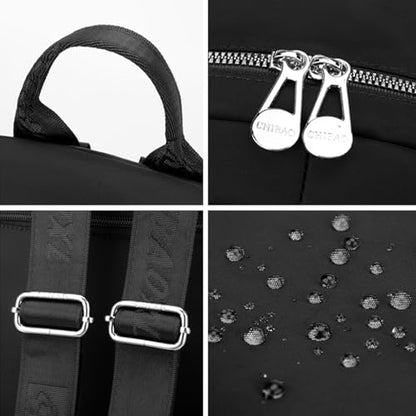 Multiple Pockets Mini Nylon Women Backpack Casual Simple Lightweight Resistant Mini Travel Daypack