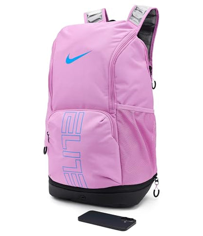 Nike, Unisex, Varsity Elite Backpack (32L), Light Magenta/Black/Light Photo Blue, One Size - color: Light Magenta/Black/Light Photo Blue, size: One Size