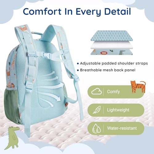 mommore Kids Backpack for Boys Girls 4-8 Kindergarten Elementary School Backpack with Lunch Box - 15” H Fit Folder - color: Sports Ball, style: 3 Pcs