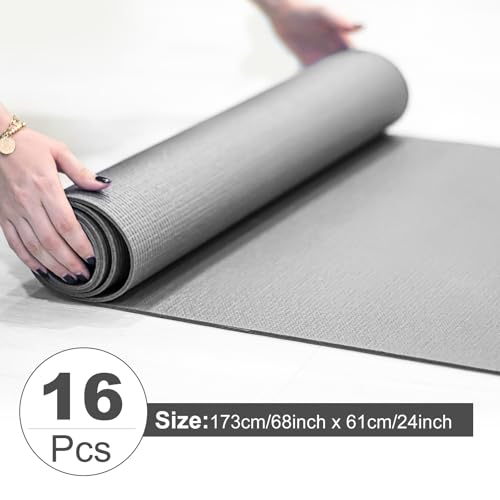 3 mm Thick Yoga Mat Bulk, Non Slip Exercise Workout Fitness Pad for Women Men, Gym Home Yoga Pilates, Easy to Clean, Sturdy PVC - color: Grey