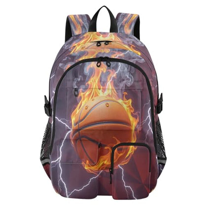 Bolaz Basketball Light Travel Backpack 14 Inch Laptop Computer Bag Sturdy School Bag College Bookbag