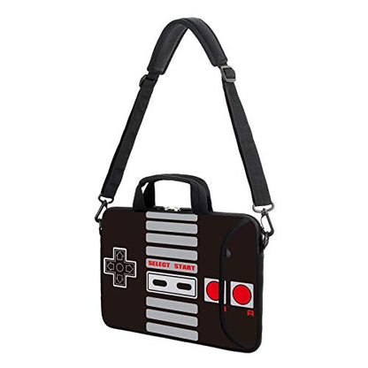 AMARY 14" 15" 15.4" 15.6" laptop sleeve chromebook case adjustable shoulder strap with handle accessory pocket for men women (Games) - color: Games
