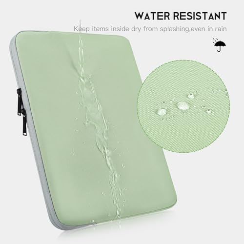 Laptop Sleeve 17 17.3 inch, Padded Travel Case for HP 17 inch Laptop/Envy 17 / Pavilion 17, Water-Resistant Portable Computer Protective Pouch Bag -Mint Green - color: Mint Green