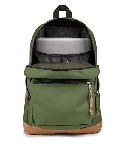 JanSport Right Pack Backpack - Durable Daypack with Padded 15" Laptop Sleeve, Spacious Main Compartment & Integrated Water Bottle Pocket, Cargo Green - color: Cargo Green