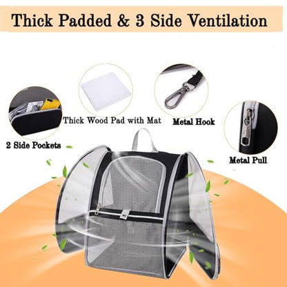 Cat Backpack Dog Backpack Carrier for Small Dogs and Medium Cat up to 15lbs, Travel Pet Carrier for Puppy Kitten Bunny, Cat Dog Carrying Backpack Collapsible (Black)