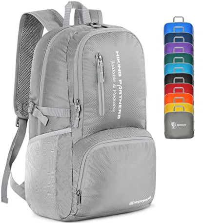 ZOMAKE Lightweight Packable Backpack, 35L Light Foldable Hiking Backpacks Water Resistant Collapsible Daypack for Travel(Sliver Grey) - color: Sliver Grey