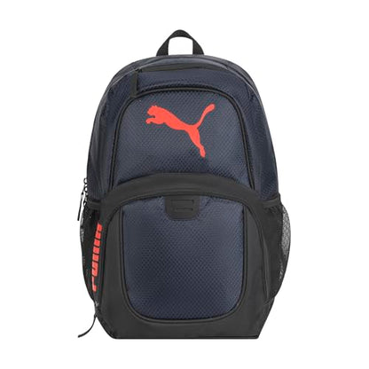 PUMA Contender Backpack, Red/Navy, OS - color: New Navy/Red Fire, style: Contender Backpack With Laptop Sleeve, Item Organizer & Media Pocket