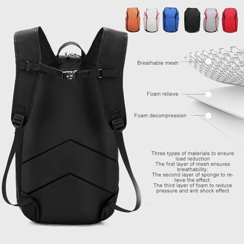 Basketball Backpack, Large Capacity Backpack with Laptop Compartment Dry Segregation Lightweight Sports Backpack for Exercise Ball Compartment - color: White Red