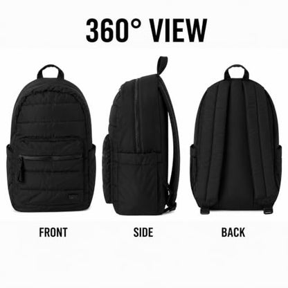 Reebok Backpack - Multipurpose Lightweight Carry On Everyday Laptop Gym Travel Commuter Backpack, Skyler Black - color: Skyler Black