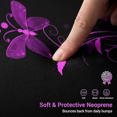 RICHEN 10 inch Messenger Bag Carrying Case Sleeve with Handle Accessory Pocket Fits 7 to 10-Inch Laptop/Notebook/ebooks/Kids Pad (7-10.2 inch, Nice Butterfly) - color: Nice Butterfly, size: 7-10.2 inch